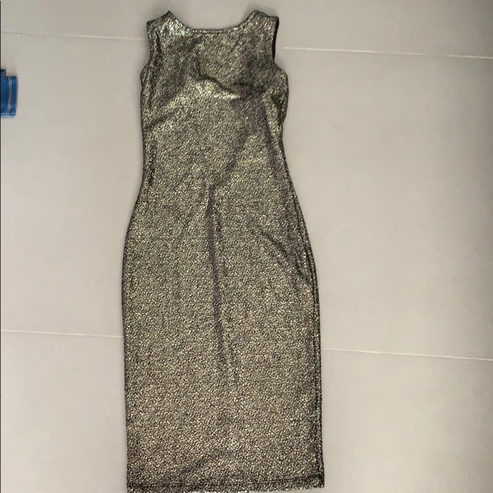 Foreign Exchange Silver Midi Dress